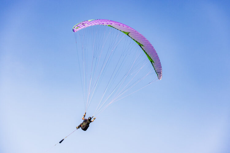 Paraglider in flight