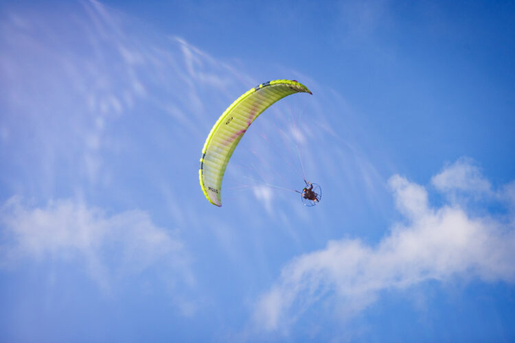 Paraglider in flight