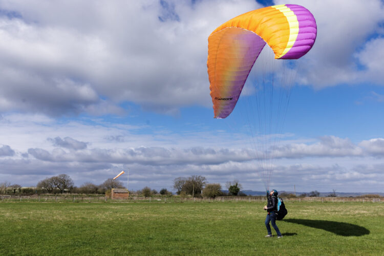 Paraglider launch training